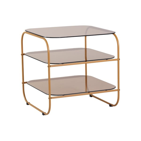 Odkladací stolík so sklenenou doskou 41x41 cm Echo – Hübsch