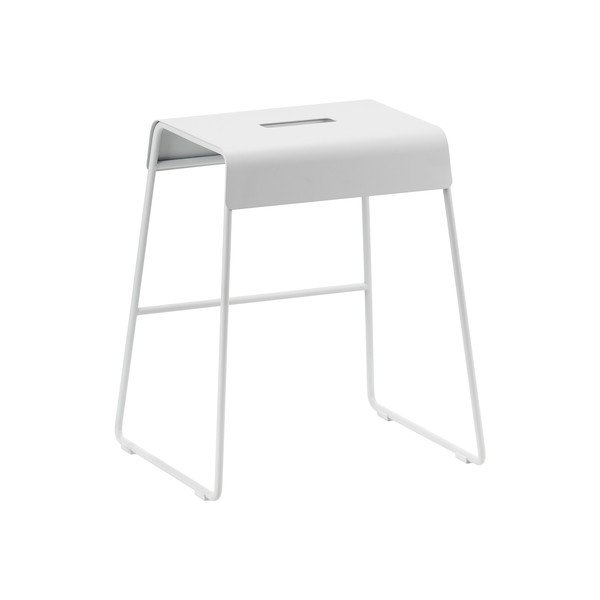 Biela kovová stolička A-Stool – Zone