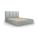 Svetlosivá dvojlôžková posteľ Mazzini Beds Juniper, 180 x 200 cm