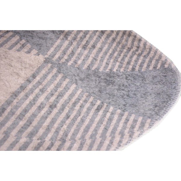 Sivý umývateľný koberec 80x120 cm Oval – Vitaus-image-2