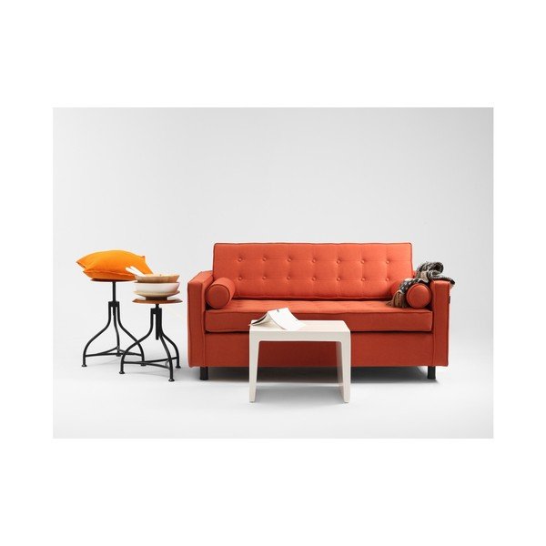 Oranžová rozkladacia dvojmiestna pohovka Custom Form Topicc-image-3