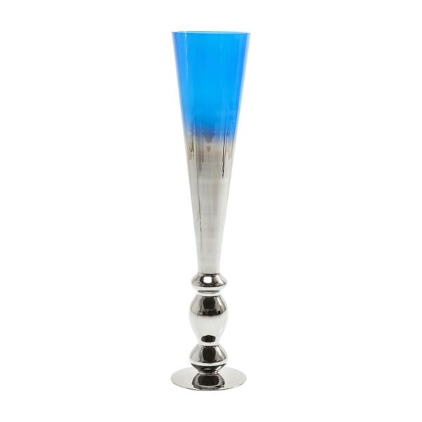 Modrá sklenená váza Kare Design Melange, výška 90 cm