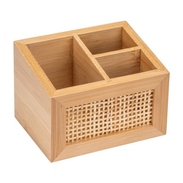 Bambusový kúpeľňový organizér Wenko Allegre, 12 x 9 cm