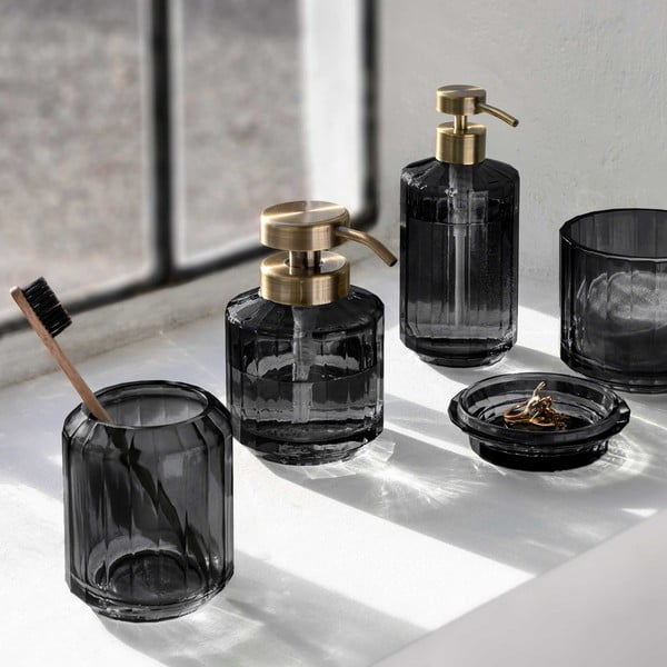 Čierny sklenený téglik na zubné kefky Vision – Mette Ditmer Denmark-image-2