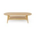 Konferenčný stolík v dekore duba v prírodnej farbe 60x130 cm Curved – Woodman