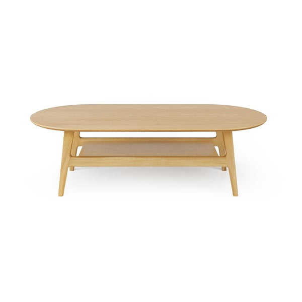 Konferenčný stolík v dekore duba v prírodnej farbe 60x130 cm Curved – Woodman