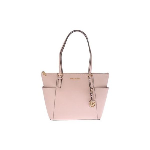 Svetloružová kožená kabelka Michael Kors Jet Set-image-1
