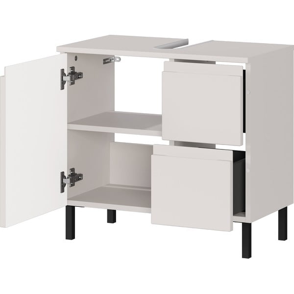 Krémová nízka skrinka pod umývadlo 60x56 cm Salinas – Germania-image-3