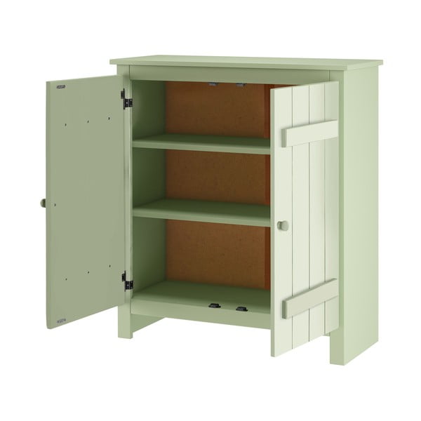 Svetlozelená skrinka z borovicového dreva 100x110 cm Bertram – Støraa-image-3