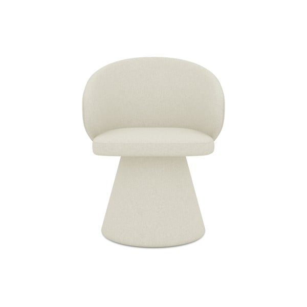 Krémovobiele čalúnené jedálenské kreslo Uala – Makamii-image-1