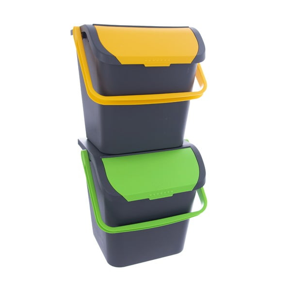 Plastový odpadkový kôš na triedený odpad 28 l Eko - Orion-image-2
