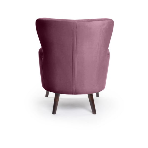 Fialové zamatové kreslo ušiak Noemye – Bonami Selection-image-4