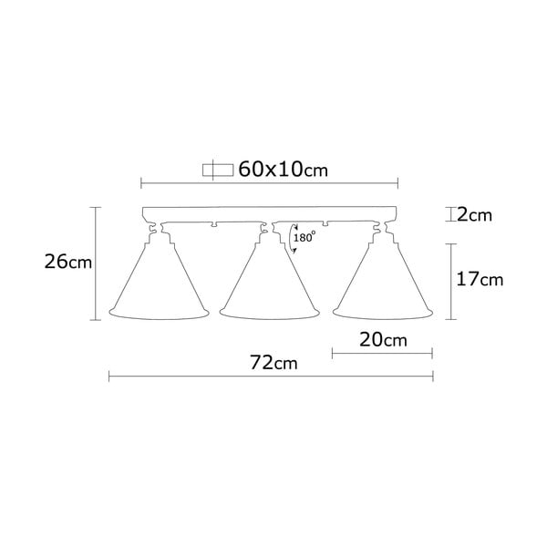 Čierne/v zlatej farbe stropné svietidlo s kovovým tienidlom ø 20 cm Tramino – Opviq lights-image-3