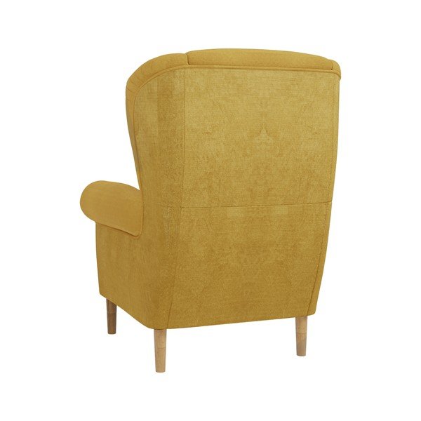 Žlté kreslo ušiak Swan – Ropez-image-2