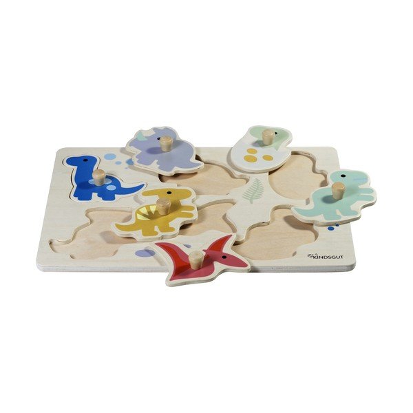 Drevené vkladacie puzzle (počet dielikov 6) Dinosaurs – Kindsgut-image-1