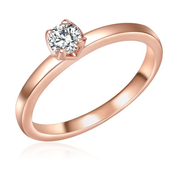 Dámsky prsteň vo farbe ružového zlata Runaway Kris, 54