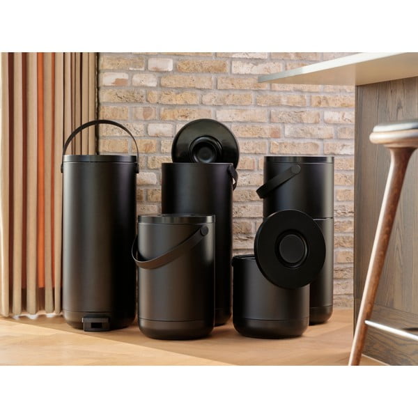 Čierny nášľapný plastový odpadkový kôš 35 l Circular – Zone-image-3