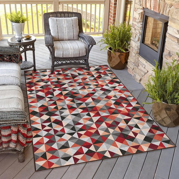 Červeno-sivý prateľný koberec 120x180 cm Ignite – Mila Home-image-2