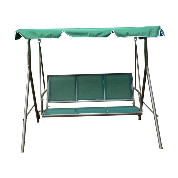 Zelená kovová záhradná hojdačka Confort – Rojaplast-image-2