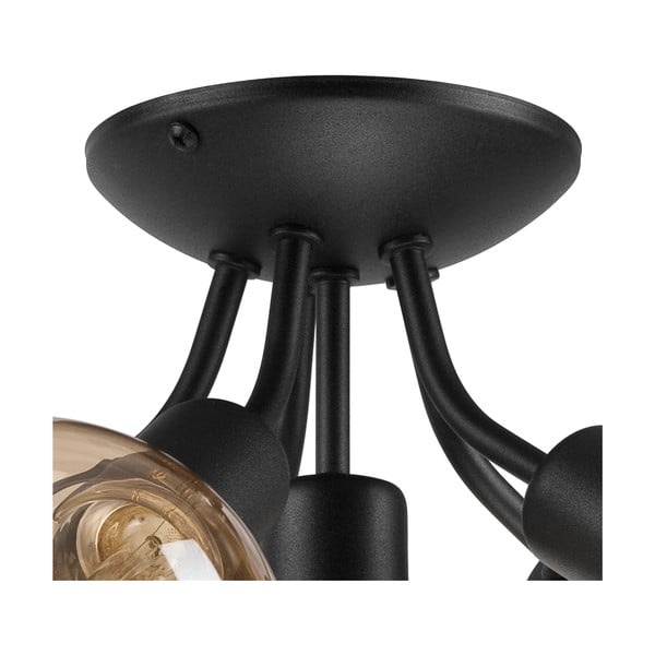 Čierne stropné svietidlo bez tienidla Viggo – LAMKUR-image-3