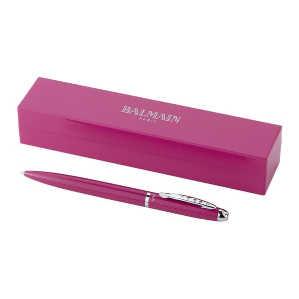 Ružové pero s puzdrom Balmain Rollerball, 3 cm