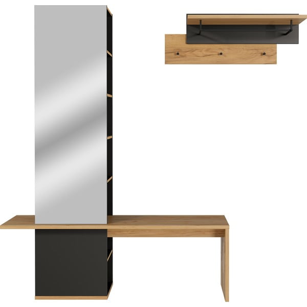 Tmavosivá predsieňová zostava v dekore duba - Germania