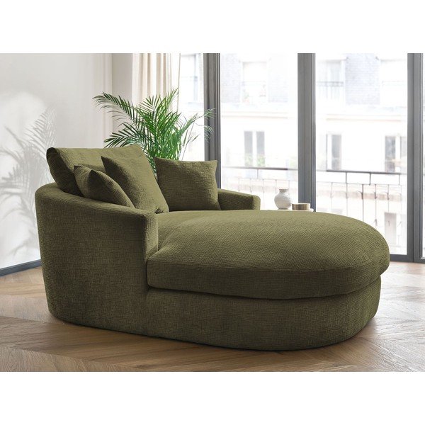 Zelené ženilkové kreslo Belem – Bobochic Paris-image-1