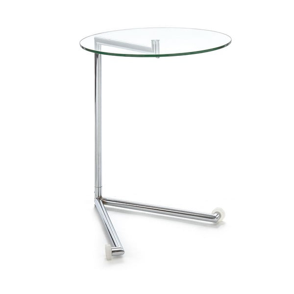 Okrúhly odkladací stolík so sklenenou doskou 46x51 cm Hardy – Tomasucci