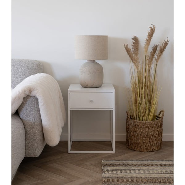 Biely nočný stolík Vita – House Nordic-image-1