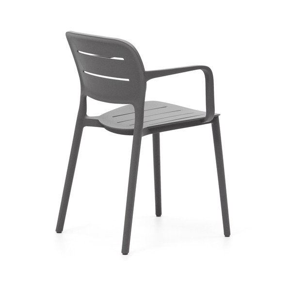 Sivá plastová záhradná stolička Morella – Kave Home-image-2