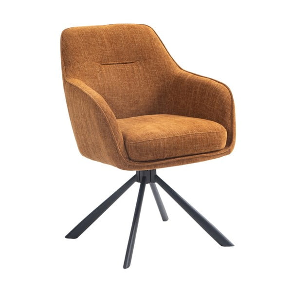 Oranžové čalúnené jedálenské kreslá v súprave 2 ks Avola – Unique Furniture