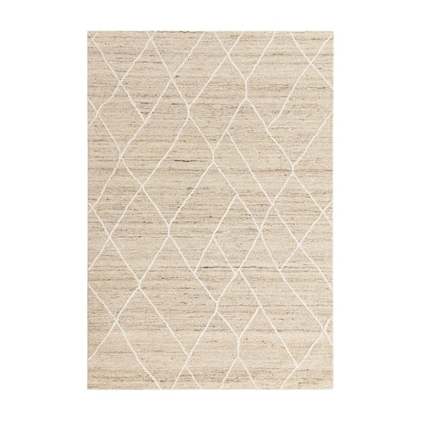 Vlnený koberec v prírodnej farbe 120x170 cm Noah – Asiatic Carpets