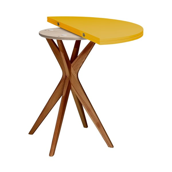 Okrúhly rozkladací jedálenský stôl 45x90 cm Jubi – Ragaba-image-3