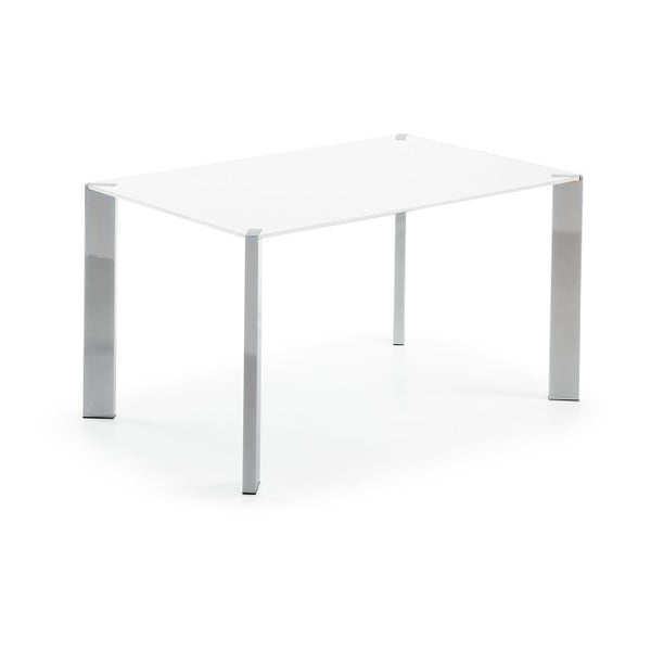 Jedálenský stôl Corner, 140x90cm, chrómované nohy