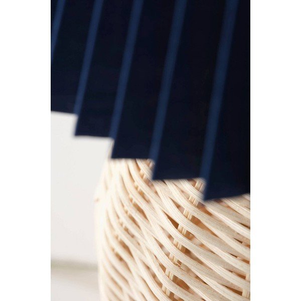 Modrá/v prírodnej farbe ratanová stolová lampa (výška  36 cm) Sisal – Jotex-image-4