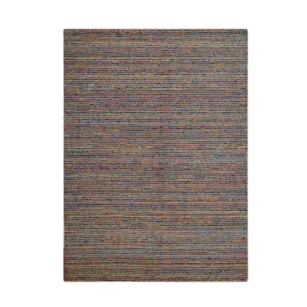 Sivý pruhovaný vlnený koberec s hodvábom The Rug Republic Siska, 230 x 160 cm
