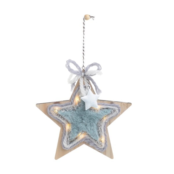 Vianočná drevená svetelná dekorácia v tvare hviezdy InArt Megan