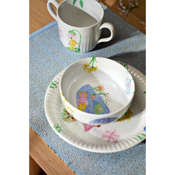 Porcelánová detská jedálenská súprava 3 ks Hammershøi Kids – Kähler Design-image-1