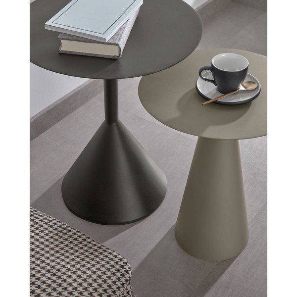 Kovový okrúhly odkladací stolík ø 40 cm Shirel – Kave Home-image-3