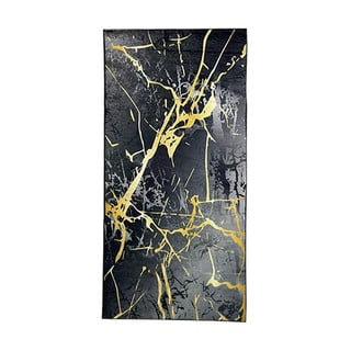 Čierny/v zlatej farbe koberec behúň 200x80 cm Modern Design - Rizzoli