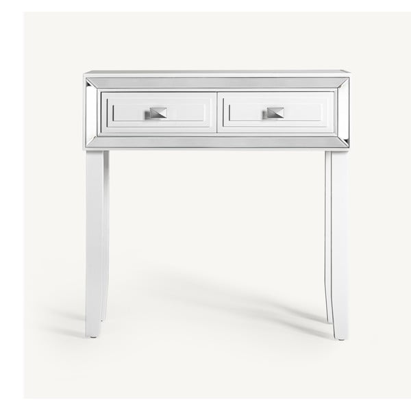 Konzolový stolík v bielo-striebornej farbe 30x78 cm Noelia – Burkina