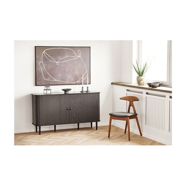 Čierna komoda z borovicového dreva 140x79x40 cm Nikko – House Nordic-image-1