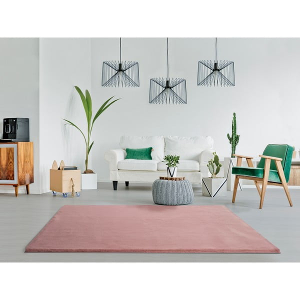 Ružový koberec Universal Fox Liso, 80 x 150 cm-image-1