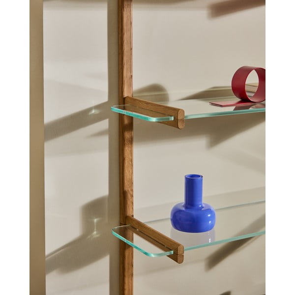 Sklenený modulárny policový systém v prírodnej farbe 110x202x30,5 cm Sitra – Kave Home-image-2