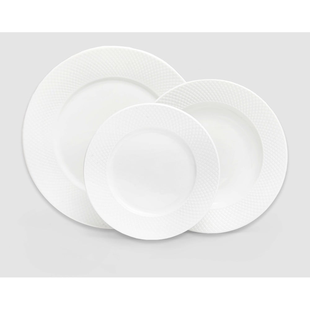 18-dielna súprava bielych porcelánových tanierov Bonami Essentials Imperio