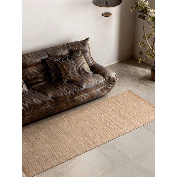 Obojstranný/ručne tkaný behúň s prímesou juty v prírodnej farbe 80x300 cm Birka – Villeroy&Boch-image-3