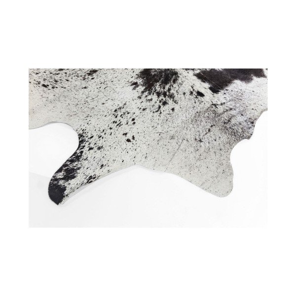 Bielo-hnedý koberec z hovädzej kože Kare Design Hide, 190 x 150 cm-image-1