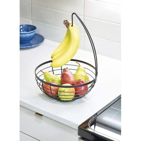 Čierny košík na ovocie s háčikom iDesign Austin, ø 27,31 cm-image-3