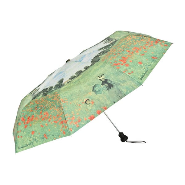 Zelený skladací dáždnik Von Lilienfeld Field of Poppies