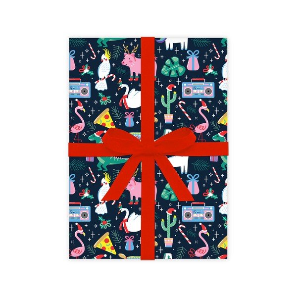 5 hárkov baliaceho papiera eleanor stuart Crazy Christmas, 50 x 70 cm-image-2